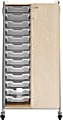 Safco® Whiffle Double-Column Rolling Storage Cart With Wardrobe Bar, 60"H x 30"W x 19-3/4"D, Gray 1 thumbnail image