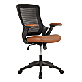 Techni Mobili Ergonomic Mesh Mid-Back Task Chair, Brown 1 thumbnail image