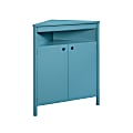 Sauder® Anda Norr Corner Storage Cabinet, 38-1/8"H x 32-5/8"W x 17-3/4"D, Sea Blue