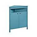 Sauder® Anda Norr Corner Storage Cabinet, 38-1/8"H x 32-5/8"W x 17-3/4"D, Sea Blue 1 thumbnail image