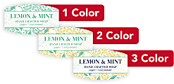 Custom 1, 2 Or 3 Color Printed Labels/Stickers, Modified Rectangle Shape, 1-1/8" x 2", Box Of 250