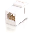 C2G RJ45 (8P8C) Coupler Keystone Insert Module - White - 1 x 8-pin RJ-45 Female - White 1 thumbnail image