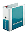 Cardinal Treated ClearVue™ Locking 3-Ring Binder, 5" D-Rings, 52% Recycled, White