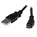 StarTech.com 2m Micro USB Cable - A to Up Angle Micro B - Black 1 thumbnail image