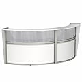 Linea Italia 124"W 2-Unit Curved Reception Computer Desk, White 1 thumbnail image