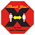 Alliance X Marks The Spot Social Distancing Floor Decals, Octagon, 8-1/2", Red, Pack Of 25 Decals 1 thumbnail image