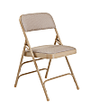 National Public Seating 2300 Series Fabric-Upholstered Triple-Brace Folding Chairs, Café Beige, Pack Of 100 Chairs 1 thumbnail image