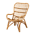 bali & pari Earvin Modern Bohemian Rattan Armchair, 38-5/8”H x 25-5/8”W x 31-15/16”D, Natural Brown 1 thumbnail image