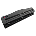 SKILCRAFT® Light-Duty 3-Hole Punch, 10-Sheet Capacity, Black/Metallic (AbilityOne 7520-01-620-3827)