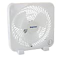 Impress Box Fan, 6"H x 10"W x 9"D, White