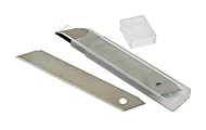 SKILCRAFT® Utility Knife Snap-Off Replacement Blades, 18 mm, 8-Pt., Silver, Pack Of 10 (AbilityOne 5110-01-621-8439) 1 thumbnail image