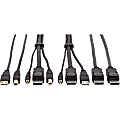 Tripp Lite DisplayPort KVM Cable Kit 4K USB 3.5mm 3xM/3xM USB MM DP MM 10ft - 60 MB/s - Supports up to 3840 x 2160 - Black