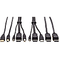 Tripp Lite DisplayPort KVM Cable Kit 4K USB 3.5mm 3xM/3xM USB MM DP MM 10ft - 60 MB/s - Supports up to 3840 x 2160 - Black 1 thumbnail image