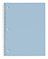 Just Basics® Poly Spiral Notebook, 8" x 10-1/2", 1 Subject, Wide Ruled, 70 Sheets, Light Blue 1 thumbnail image