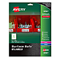 Avery® Surface Safe™ ID Labels, 7/8" x 2 5/8", White, Pack Of 825 Labels 1 thumbnail image