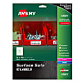 Avery® Surface Safe™ ID Labels, 7/8" x 2 5/8", White, Pack Of 825 Labels