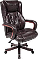 Realspace® Carlton Executive Big & Tall Bonded Leather Chair, Espresso/Versailles Cherry 1 thumbnail image