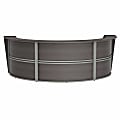 Linea Italia 143"W 3-Unit Curved Reception Computer Desk, Mocha 1 thumbnail image