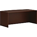 HON® Mod 72"W Bowfront Computer Desk, Mahogany