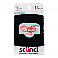 Conair® Scunci Elastic Hair Ties, 2-5/8", Black, Pack Of 18 Ties