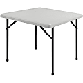 Lorell Banquet Folding Table, Square, 3'W, Platinum