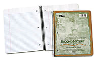TOPS® Second Nature® 100% Recycled Perforated Notebook, 3-Hole Punched, 8 1/2" x 11", 1 Subject, College Ruled, 40 Sheets, White 1 thumbnail image
