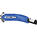 PHC Pacific Ambidextrous Safety Cutter - Rugged, Safety Guard, Long Lasting, Tape Notch - Carbon Steel - Blue - 1 Each