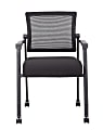 Boss Office Products 4-Legged Guest Chair With Casters, Black 1 thumbnail image
