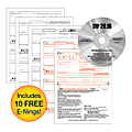 ComplyRight W-2 Inkjet/Laser Tax Forms With Software, 2-Up, 6-Part, 8 1/2" x 11", Pack Of 50 Forms