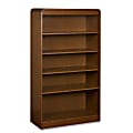 Lorell® Radius Hardwood Veneer Bookcase, 5 Shelves, 60"H x 36"W x 12"D, Cherry