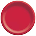 Amscan Go Brightly Solid Dessert Paper Plates, 6-3/4", Red, Pack Of 16 Plates