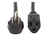 Tripp Lite Power Extension Cord Right-Angle NEMA 5-15P to NEMA 5-15R 13A 120V 16 AWG 1 ft. (0.31 m) Black - For PC, Monitor, Printer, Home Theater, Desktop Computer, PDU, UPS, Workstation, Power Adapter, Transformer, Surge Protector