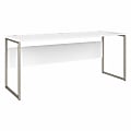 Bush® Business Furniture Hybrid 72"W x 24"D Computer Table Desk With Metal Legs, White, Standard Delivery 1 thumbnail image