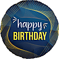 Amscan Birthday Foil Balloon, 18", Navy Spirals 1 thumbnail image