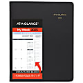 2025 AT-A-GLANCE® Triple View Weekly/Monthly Appointment Book, 8-1/4" x 11", Black, January To December