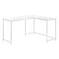 Monarch Specialties Barry 59"W L-Shaped Computer Desk, White