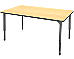Marco Group™ Apex™ Series Rectangle Adjustable Table, 30"H 60"W x 30"D, Maple/Gray
