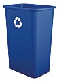 Suncast Commercial Desk-Side Rectangular Resin Recycling Bins, 10 Gallons, Blue, Pack Of 12 Bins 1 thumbnail image