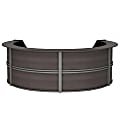 Linea Italia 142"W 4-Unit Curved Reception Computer Desk, Mocha 1 thumbnail image