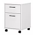 Bush Business Furniture Key West 15-3/4"D Vertical 2-Drawer Mobile File Cabinet, Pure White Oak, Delivery