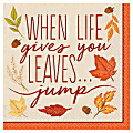 Amscan Autumn Fall Foliage Paper Lunch Napkins, 6-1/2" x 6-1/2", 16 Per Pack, Set Of 5 Packs 1 thumbnail image