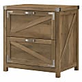 kathy ireland® Home by Bush Furniture Cottage Grove 21"D 2-Drawer Lateral File Cabinet, Reclaimed Pine, Delivery
