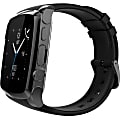 Supersonic Bluetooth Smart Watch with Call Feature - Alarm - Sleep Quality, Distance Traveled, Steps Taken, Calories Burned - 1.5" - Bluetooth - Black - Health & Fitness, Communication - Water Resistant