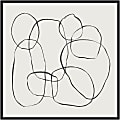 Amanti Art Dancing Circles by Teju Reval Wood Framed Wall Art Print, 41”H x 41”W, Black 1 thumbnail image