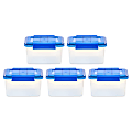 Iris Ultimate Weathertight Storage Boxes, 11-1/2”L x 12-7/16”W x 10-1/4”H, 6.5 Qt, Clear, Set Of 5 Boxes 1 thumbnail image