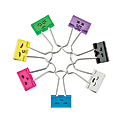 Office Depot® Brand Emoji Binder Clips, 1", 50-Sheet Capacity, Assorted Colors, Pack Of 28 1 thumbnail image