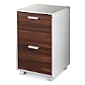 WorkPro® ModOffice™ Pedestal File With Lock, 2 Drawers, 29"H x 18"W x 18"D, Walnut 1 thumbnail image