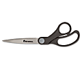 Universal 92010 Economy Scissors - 3.75" Cutting Length - 8" Overall Length - Pointed - Bent-left/right - Stainless Steel - Black