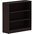 Lorell® Essentials 3-Shelf Laminate Modular Shelving Bookcase,36"H x 36"W x 12"D, Espresso