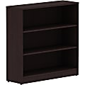 Lorell® Essentials 3-Shelf Laminate Modular Shelving Bookcase,36"H x 36"W x 12"D, Espresso 1 thumbnail image